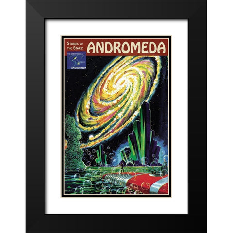 Retrosci-fi: Stories of the Stars... Andromeda Black Modern Wood Framed Art Print with Double Matting by Paul, Frank R.