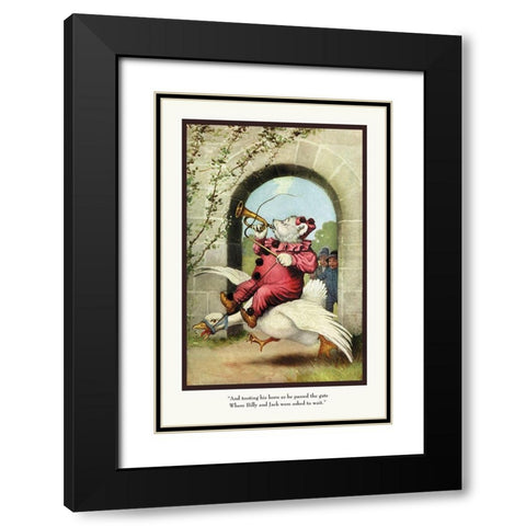 Teddy Roosevelts Bears: Teddy G Tooting His Horn Black Modern Wood Framed Art Print with Double Matting by Culver, R.K.