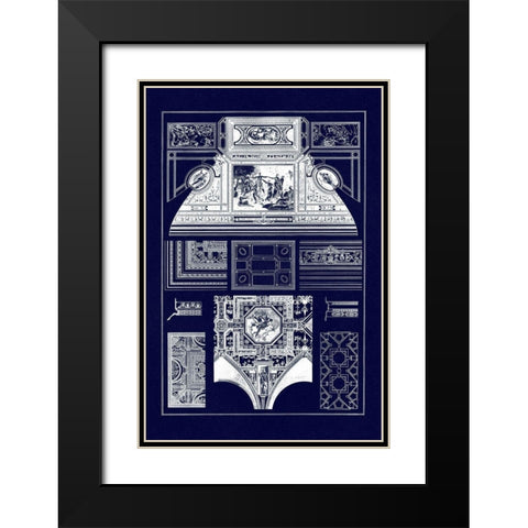Cloister Vaults and Coved Ceilings (Blueprint) Black Modern Wood Framed Art Print with Double Matting by Buhlmann, J.
