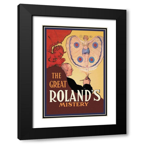 Magicians: Great Rolands Mystery Black Modern Wood Framed Art Print with Double Matting by Strobridge