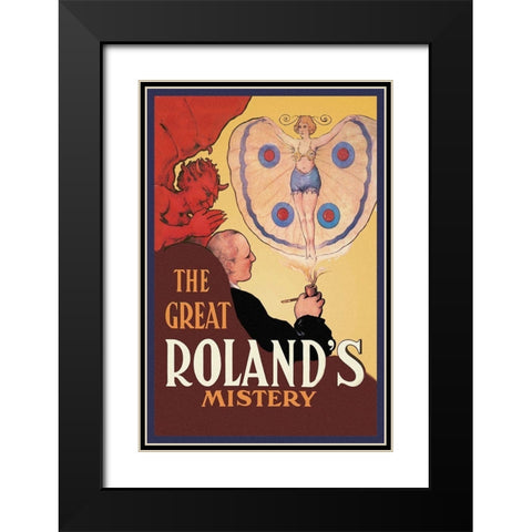 Magicians: Great Rolands Mystery Black Modern Wood Framed Art Print with Double Matting by Strobridge