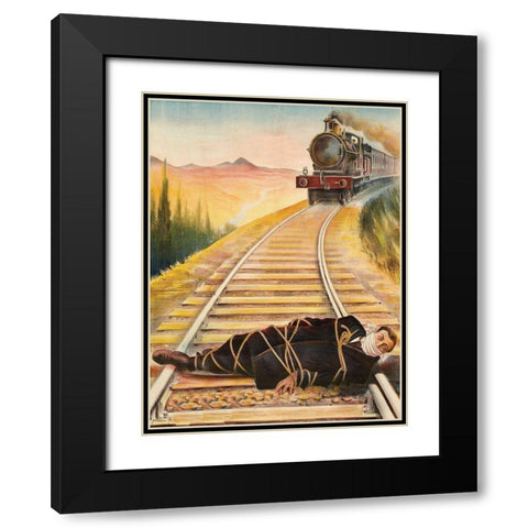 Vintage Westerns: Main de Fer Black Modern Wood Framed Art Print with Double Matting by Unknown