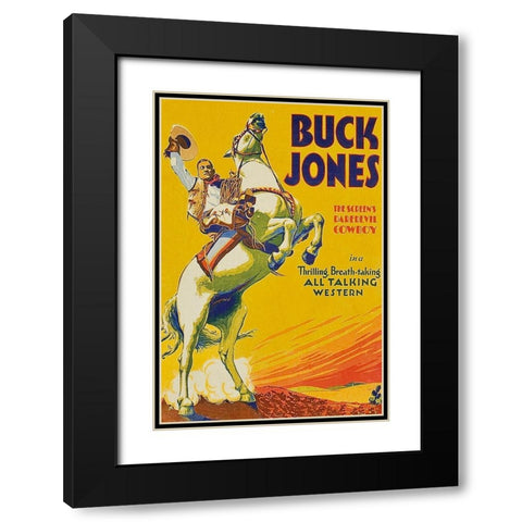 Vintage Westerns: Pierre of the Plains Black Modern Wood Framed Art Print with Double Matting by Unknown