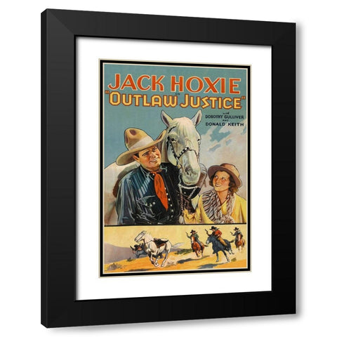 Vintage Westerns: Range Fighter - Pit of Despair Black Modern Wood Framed Art Print with Double Matting by Unknown