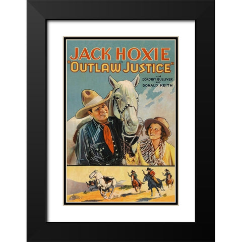 Vintage Westerns: Range Fighter - Pit of Despair Black Modern Wood Framed Art Print with Double Matting by Unknown