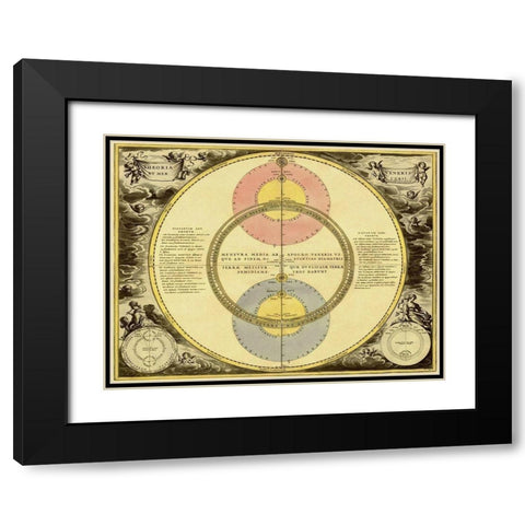 Maps of the Heavens: Theoria Veneris Black Modern Wood Framed Art Print with Double Matting by Cellarius, Andreas