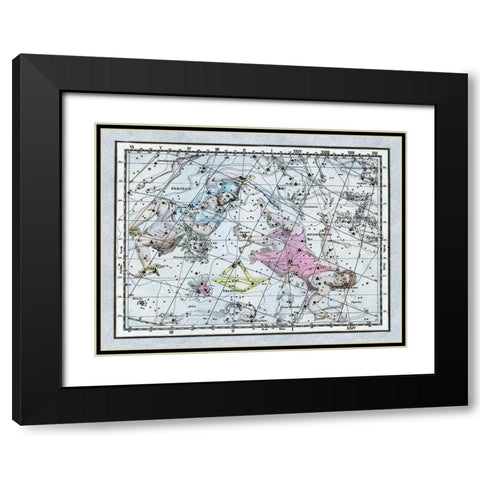 Maps of the Heavens: Andromeda and Perseus Black Modern Wood Framed Art Print with Double Matting by Jamieson, Alexander