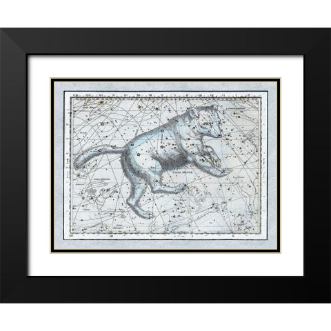 Maps of the Heavens: Ursa Major - The Great Bear Black Modern Wood Framed Art Print with Double Matting by Jamieson, Alexander