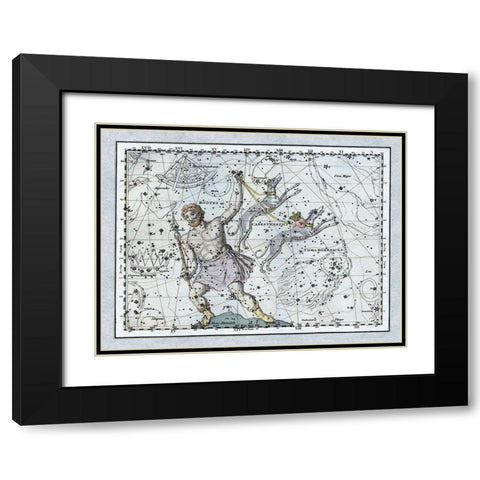 Maps of the Heavens: Bootes the Hunter and His Hounds Black Modern Wood Framed Art Print with Double Matting by Jamieson, Alexander