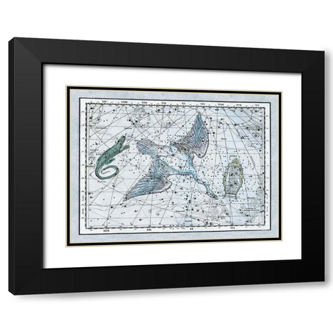 Maps of the Heavens: The Swan in the Milkyway Black Modern Wood Framed Art Print with Double Matting by Jamieson, Alexander