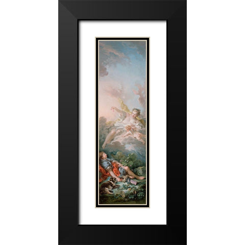 Aurora and Cephalus Black Modern Wood Framed Art Print with Double Matting by Boucher, Francois