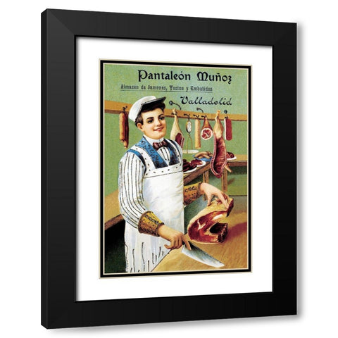 Cooks: Pantaleon Munoz Black Modern Wood Framed Art Print with Double Matting by Advertisement