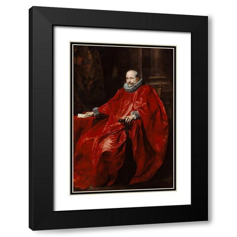 Portrait of Agostino Pallavicini Black Modern Wood Framed Art Print with Double Matting by Van Dyck, Anthony