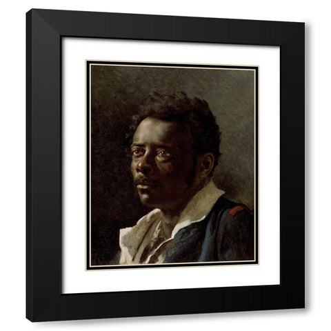 Study of a Model Black Modern Wood Framed Art Print with Double Matting by Gericault, Theodore