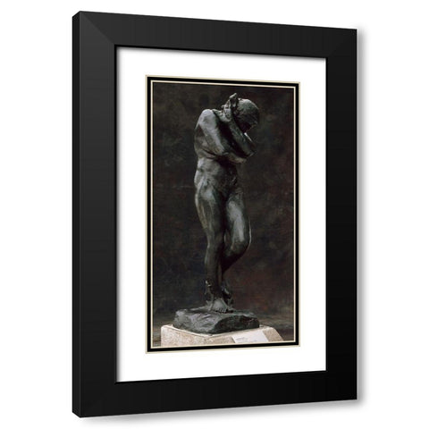 Eve, ca. 1881 Black Modern Wood Framed Art Print with Double Matting by Rodin, Auguste
