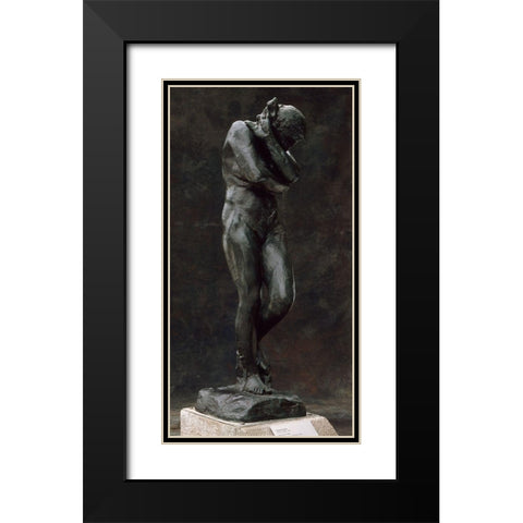 Eve, ca. 1881 Black Modern Wood Framed Art Print with Double Matting by Rodin, Auguste