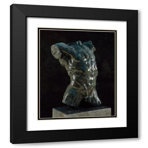 Marsyas (Torso of The Falling Man), ca. 1882-1889 Black Modern Wood Framed Art Print with Double Matting by Rodin, Auguste