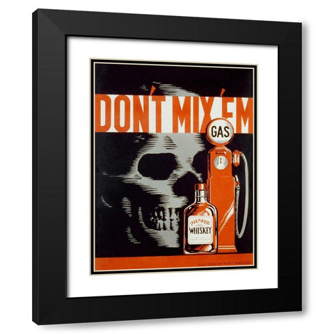 Dont mix em Black Modern Wood Framed Art Print with Double Matting by Lachenmann, Robert