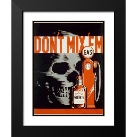 Dont mix em Black Modern Wood Framed Art Print with Double Matting by Lachenmann, Robert