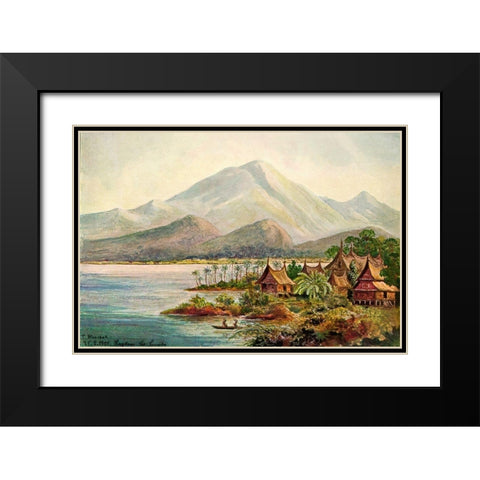 Singkara-See, Padanger Hochland, Sumatra Black Modern Wood Framed Art Print with Double Matting by Haeckel, Ernst