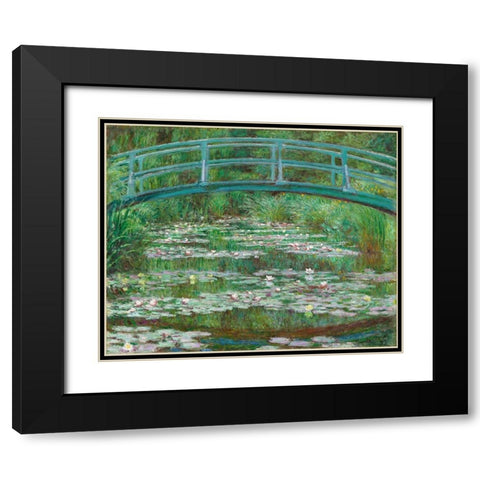 The Japanese Footbridge, 1899 Black Modern Wood Framed Art Print with Double Matting by Monet, Claude