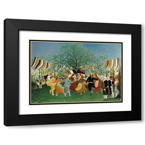 A Centennial of Independence Black Modern Wood Framed Art Print with Double Matting by Rousseau, Henri