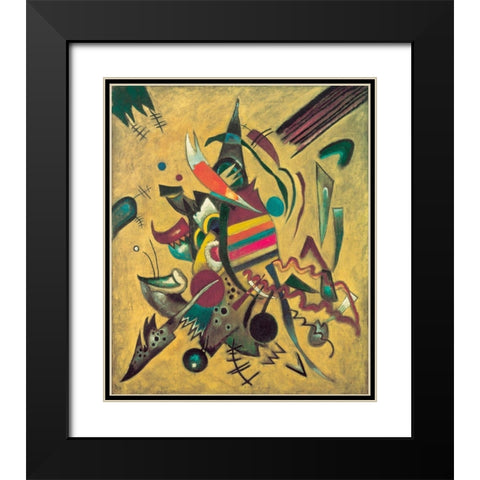 Points, 1920 Black Modern Wood Framed Art Print with Double Matting by Kandinsky, Wassily