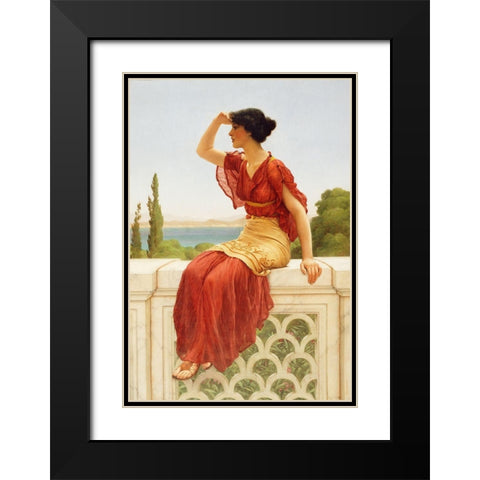 The Signal Black Modern Wood Framed Art Print with Double Matting by Godward, John William