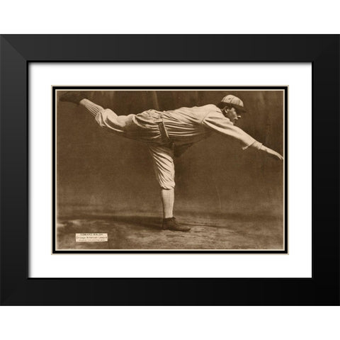 Edward Walsh, Chicago American League, 1880 Black Modern Wood Framed Art Print with Double Matting by Leopold Morse Goulston Baseball Collection