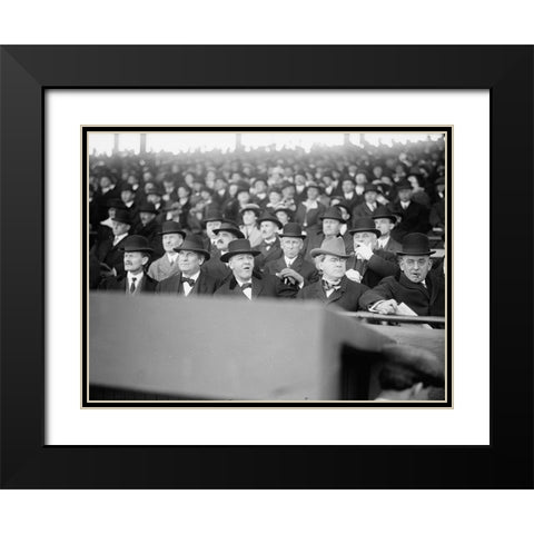 Baseball Spectators, between 1915-17 Black Modern Wood Framed Art Print with Double Matting by Harris and Ewing Collection (Library of Congress)