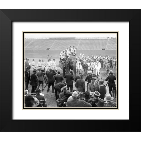 Republican and Democratic Baseball Game, May 1, 1926 Black Modern Wood Framed Art Print with Double Matting by NPCC