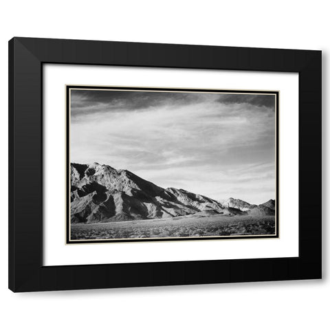View of mountains near Death Valley, California - National Parks and Monuments, 1941 Black Modern Wood Framed Art Print with Double Matting by Adams, Ansel