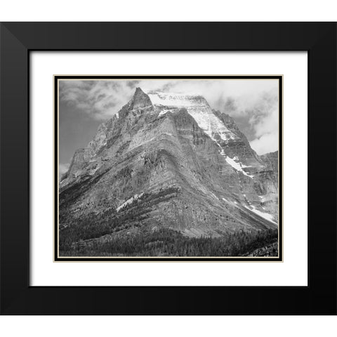 Going-to-the-Sun Mountain, Glacier National Park, Montana - National Parks and Monuments, 1941 Black Modern Wood Framed Art Print with Double Matting by Adams, Ansel