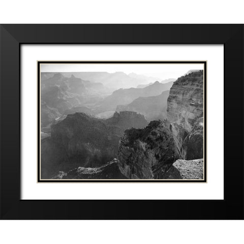 Grand Canyon National Park, Arizona - National Parks and Monuments, 1941 Black Modern Wood Framed Art Print with Double Matting by Adams, Ansel