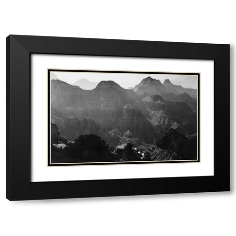 Grand Canyon National Park, Arizona - National Parks and Monuments, 1941 Black Modern Wood Framed Art Print with Double Matting by Adams, Ansel