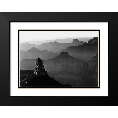 Grand Canyon National Park, Arizona - National Parks and Monuments, 1941 Black Modern Wood Framed Art Print with Double Matting by Adams, Ansel