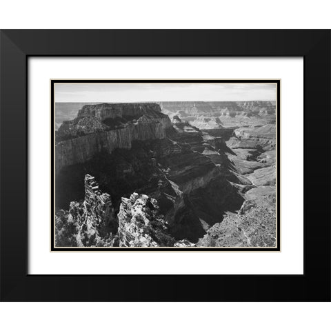 Grand Canyon National Park, Arizona - National Parks and Monuments, 1941 Black Modern Wood Framed Art Print with Double Matting by Adams, Ansel