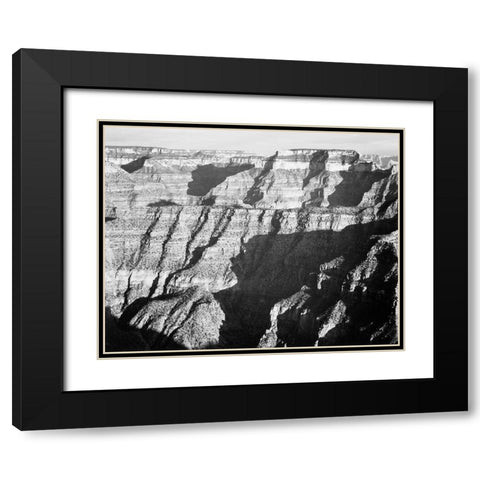 Grand Canyon from North Rim - National Parks and Monuments, 1940 Black Modern Wood Framed Art Print with Double Matting by Adams, Ansel