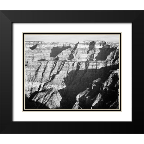 Grand Canyon from North Rim - National Parks and Monuments, 1940 Black Modern Wood Framed Art Print with Double Matting by Adams, Ansel
