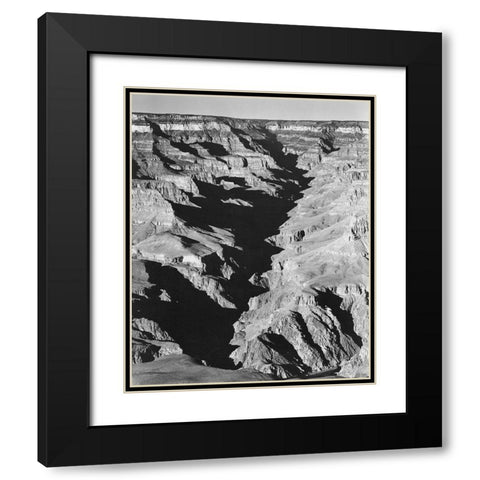 Grand Canyon from South Rim - National Parks and Monuments, 1940 Black Modern Wood Framed Art Print with Double Matting by Adams, Ansel