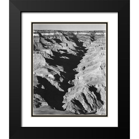 Grand Canyon from South Rim - National Parks and Monuments, 1940 Black Modern Wood Framed Art Print with Double Matting by Adams, Ansel