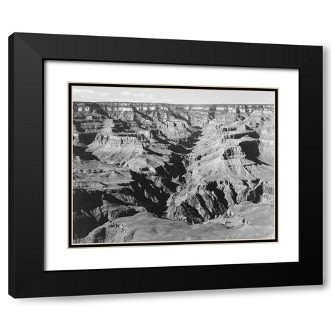Grand Canyon from South Rim - National Parks and Monuments, 1940 Black Modern Wood Framed Art Print with Double Matting by Adams, Ansel