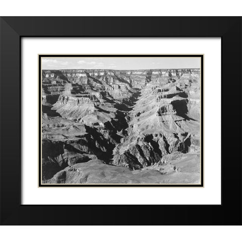 Grand Canyon from South Rim - National Parks and Monuments, 1940 Black Modern Wood Framed Art Print with Double Matting by Adams, Ansel
