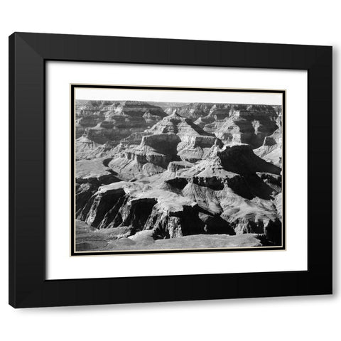 Grand Canyon National Park - National Parks and Monuments, Arizona, 1940 Black Modern Wood Framed Art Print with Double Matting by Adams, Ansel
