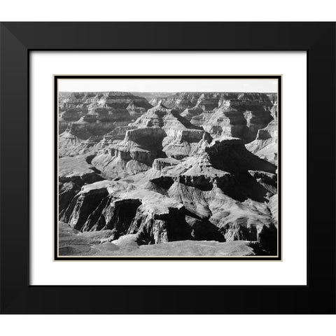 Grand Canyon National Park - National Parks and Monuments, Arizona, 1940 Black Modern Wood Framed Art Print with Double Matting by Adams, Ansel