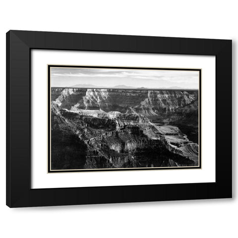 Grand Canyon National Park - National Parks and Monuments, Arizona, 1940 Black Modern Wood Framed Art Print with Double Matting by Adams, Ansel