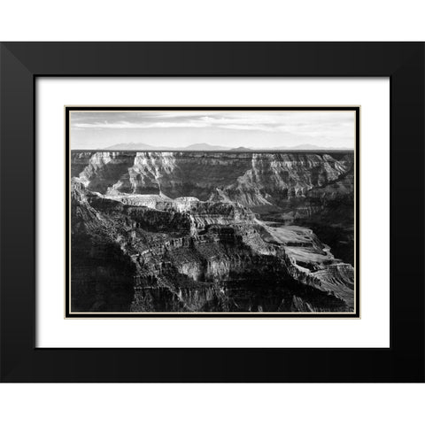 Grand Canyon National Park - National Parks and Monuments, Arizona, 1940 Black Modern Wood Framed Art Print with Double Matting by Adams, Ansel
