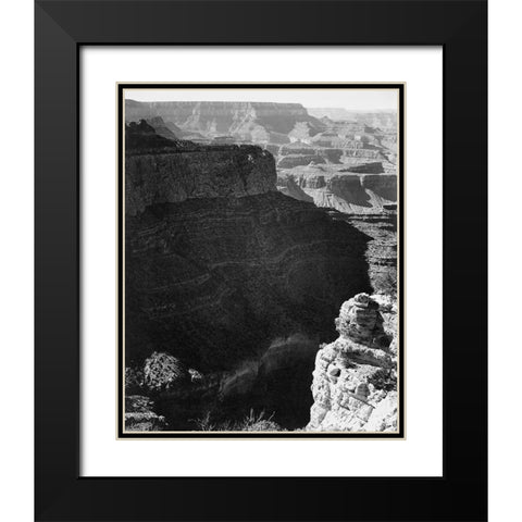 Grand Canyon South Rim - National Parks and Monuments, 1941 Black Modern Wood Framed Art Print with Double Matting by Adams, Ansel