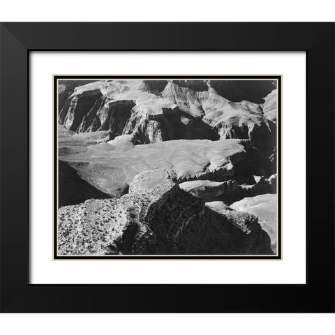 View from Yava Point, Grand Canyon National Park, Arizona - National Parks and Monuments, 1940 Black Modern Wood Framed Art Print with Double Matting by Adams, Ansel