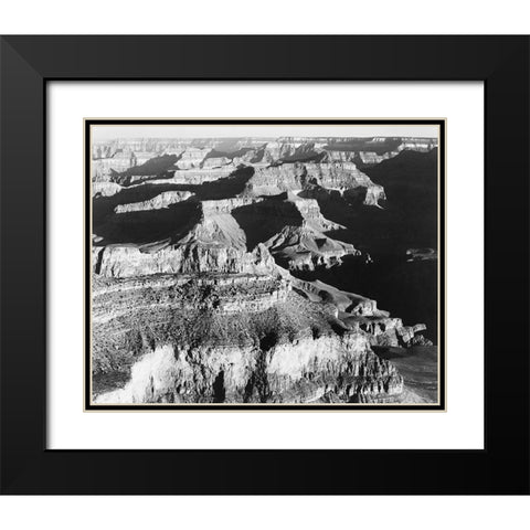 Grand Canyon National Park, Arizona - National Parks and Monuments, 1940 Black Modern Wood Framed Art Print with Double Matting by Adams, Ansel